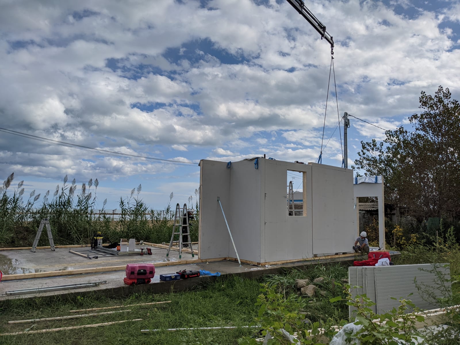 La costruzione del Residence Sogni di Mare